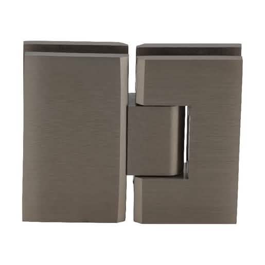 CRL Brushed Bronze Vienna 180 Series Glass-to-Glass Hinge - Elegant and Durable Design