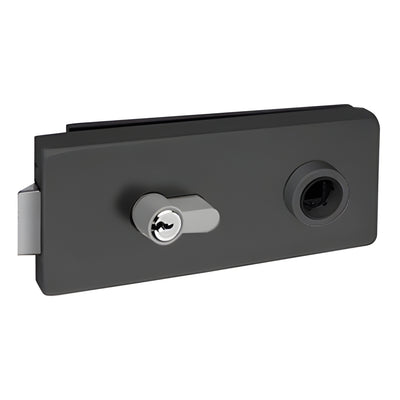 Fallbrook Matte Black Square Latch Housing Keyed Entry Door Cylinder