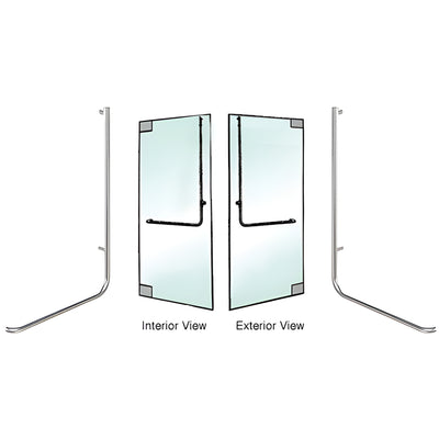 CRL-Blumcraft® Brushed Stainless RH Double-Acting Glass Door Dummy Handle
