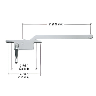 CRL Aluminum 9 in Left-Hand Square Casement Window Operator