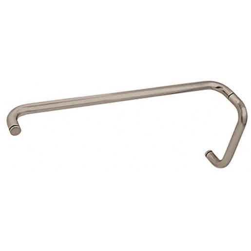 CRL Brushed Nickel 8" Pull Handle & 22" Towel Bar BM Series Combo, No Metal Washers