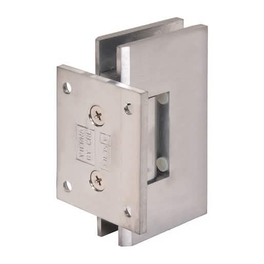 CRL Brushed Chrome Vienna 074 Series Wall Mount Hinge with Short Back Plate - Sleek Design