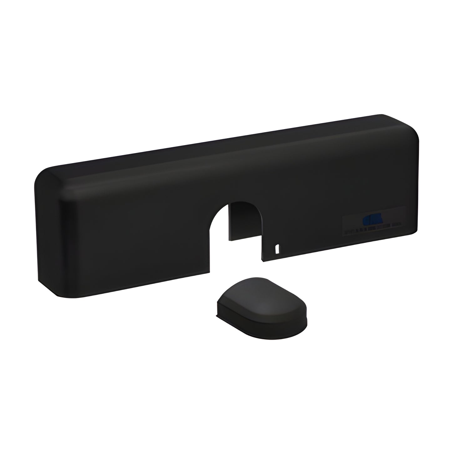 Black slip-on replacement cover for surface-mounted door closers (fits DC52, DC55, PR80) - SKU: DC5CVRBLK