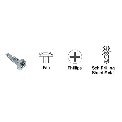 CRL #8-18 x 3/4" Pan Head Phillips Self-Drilling Sheet Metal Screws