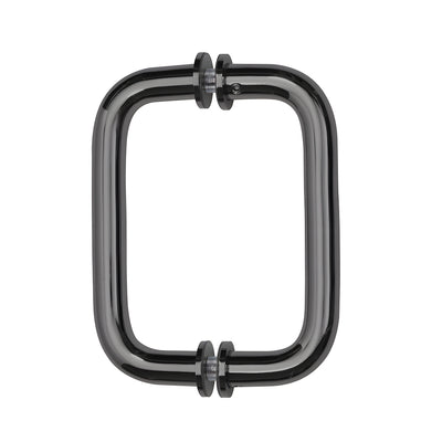 CRL 6 in Gun Metal Tubular Back-to-Back Shower Door Pulls 3/4 in Dia