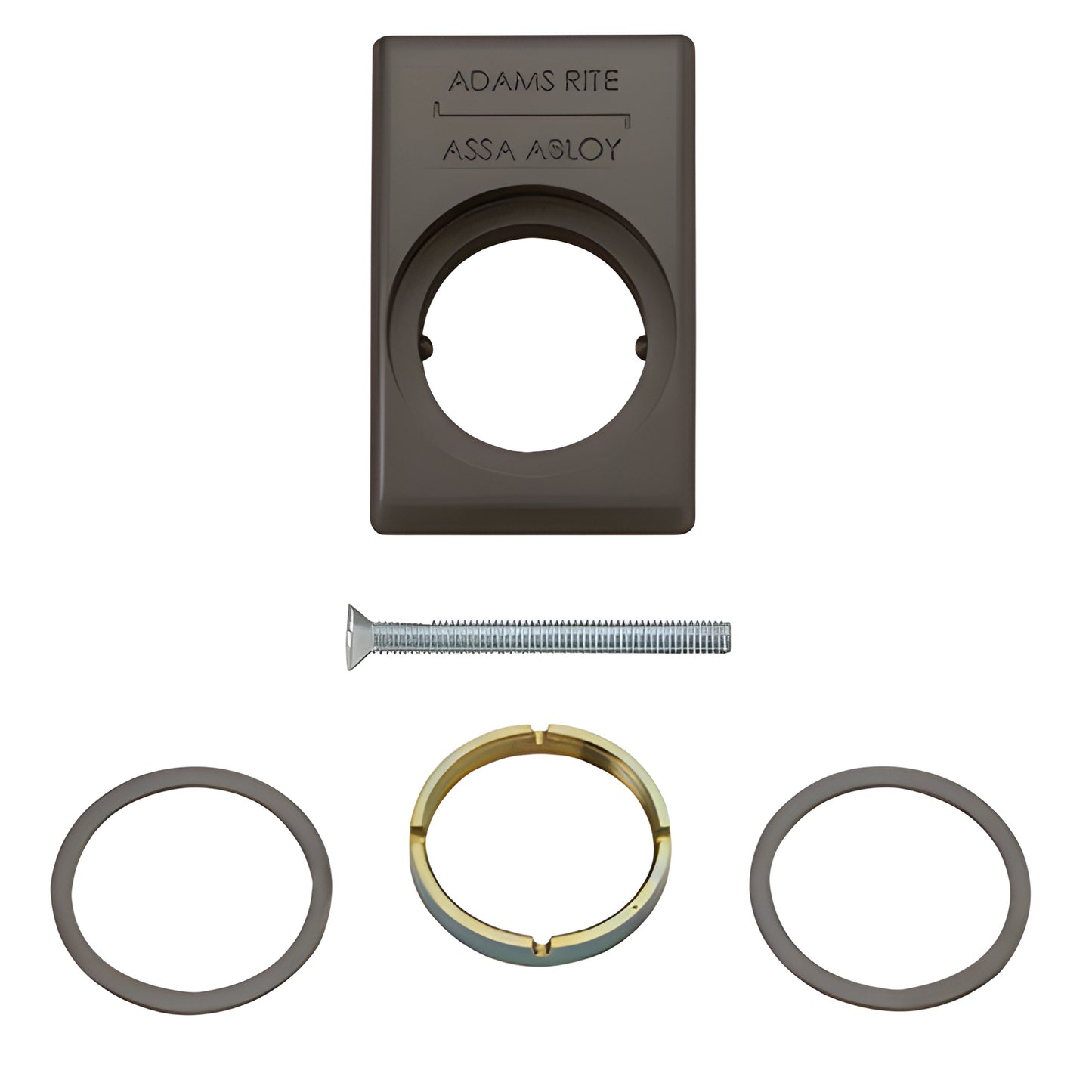 Adams Rite bronze mortise cylinder mounting pad kit DH86522 with screw and retaining rings for 8600 series
