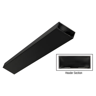CRL 4-1/2" Black Powdercoat Header/Jamb w Flat Filler, Custom Length