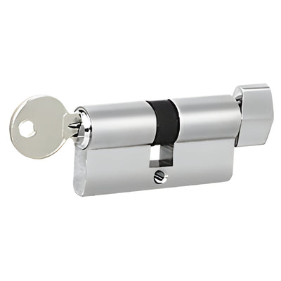 CRL Polished Stainless Steel Keyed Cylinder Door Lock with Thumbturn
