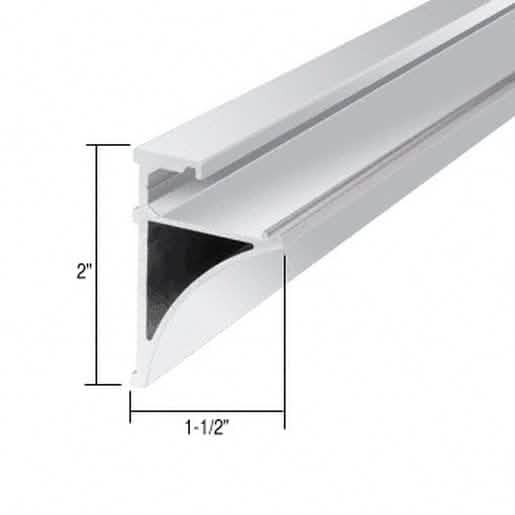 CRL Brite Anodized Aluminum Shelving Extrusion for 1/4" Glass, 96" Length