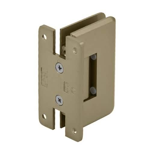 Brushed Bronze Wall Mount 'H' Back Plate Hinge - CRL Cologne 037 Series, Elegant & Durable