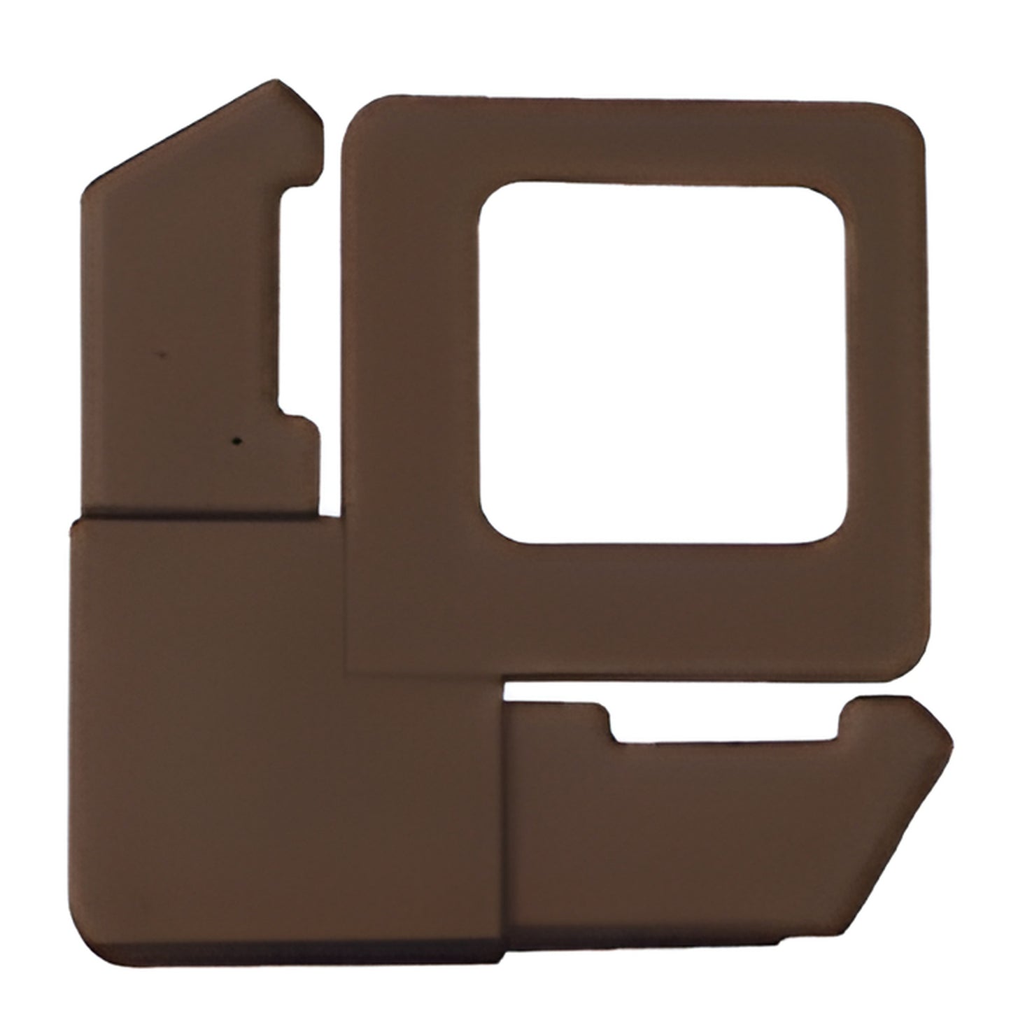Bronze plastic screen frame corner with lift tab, fits 5/16 x 3/4 in. frames - SKU PL2BRZ