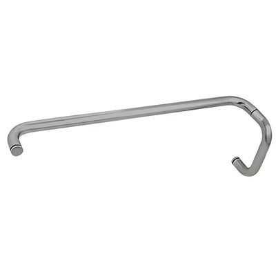 CRL Brushed Nickel 6" Door Pull + 24" Towel Bar BM Series No Washers