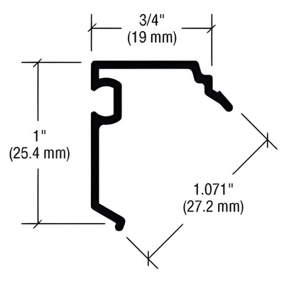 CRL-U.S. Aluminum Pocket Reducer for 1/4" Transition, Custom Paint- 24'-2"