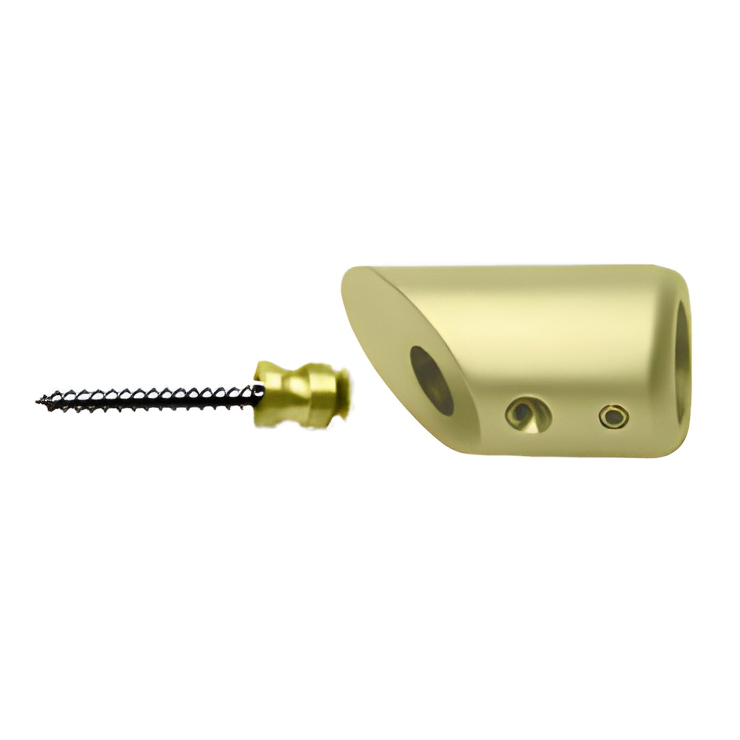 SBB45SB mitered brass wall-mount support bracket with screw for shower support bars