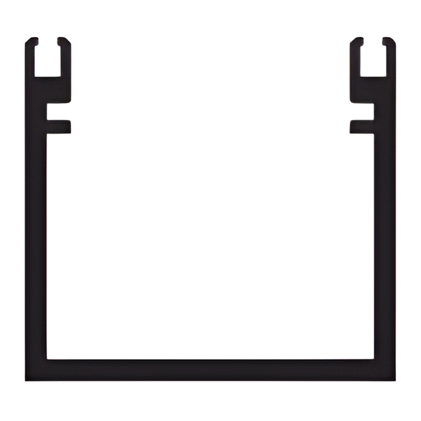 Aluminum U-shaped extrusion profile DB17411, 6063 T5, clear anodized finish.