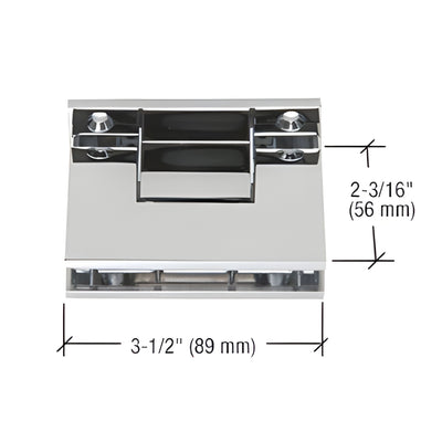 CRL Geneva 3-Point Movable Window Transom Clamp Polished Chrome