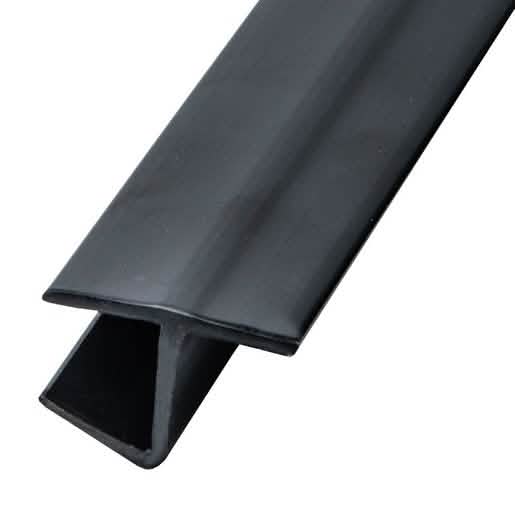 CRL Polycarbonate H-Jamb 180° for 1/2" Glass - Durable, Clear, Seamless Installation