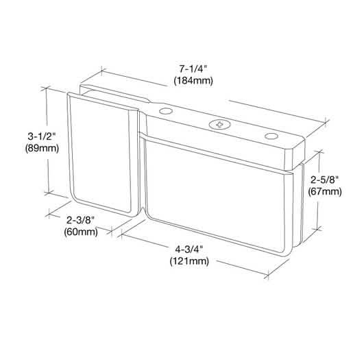 CRL Brushed Bronze Pivot Hinge with U-Clamp - Top/Bottom Mount for Senior Prima Doors