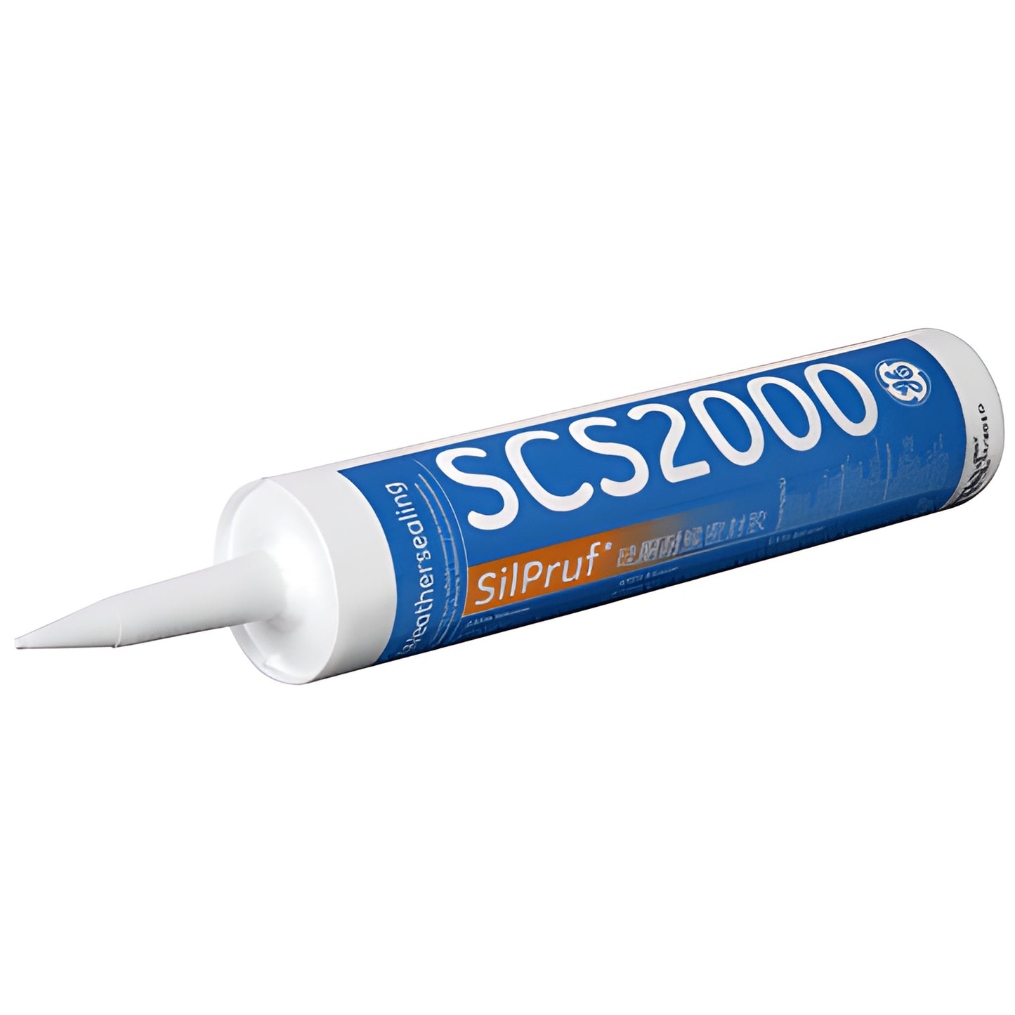 SilPruf silicone sealant cartridge SKU SCS2020, 10.1 oz weatherproofing tube with blue label