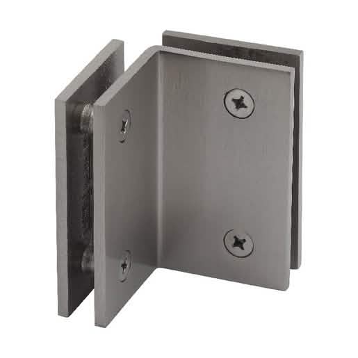 "CRL Brushed Nickel Geneva Glass-to-Glass Bracket: Sleek, modern connector for shower door