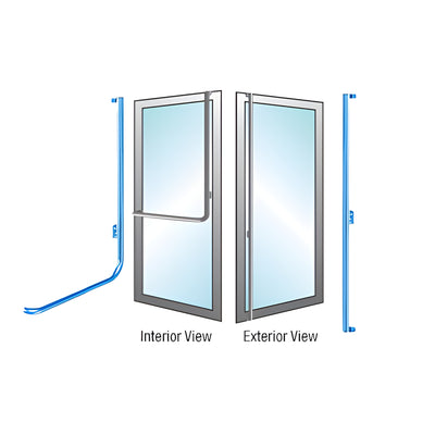 CRL-Blumcraft Painted Right-Hand Aluminum F-Style Dummy Door Handle