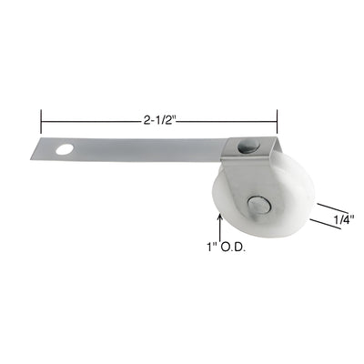 CRL 1 in Nylon Screen Door Roller Replacement - Spring Tension