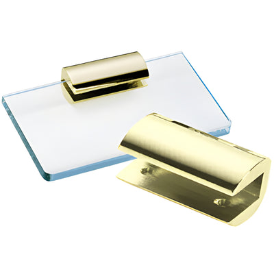 CRL Gold-Plated No-Drill Glass Shelf Clamp 2.75in for 1/2in Glass