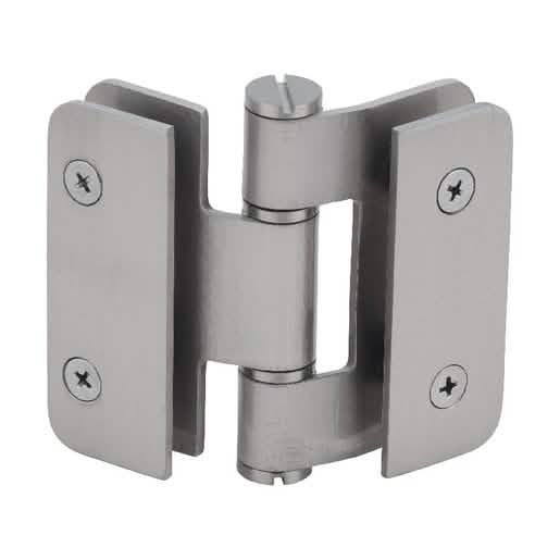 "CRL Brushed Nickel Zurich 07 Glass-to-Glass Inline Outswing Hinge - Sleek and Durable Des