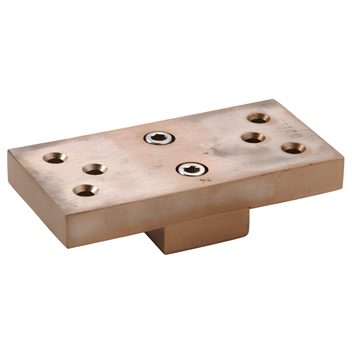 CRL DJ150 mill-finish drill guide for shear block on 1" glazing, rectangular plate with countersunk holes