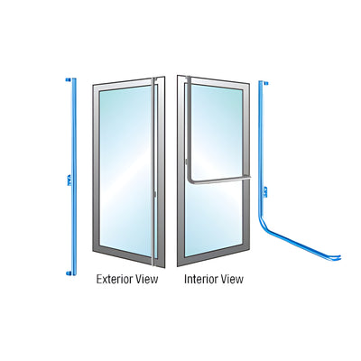 CRL-Blumcraft® Left-Hand Reverse Painted Aluminum F Dummy Door Handle