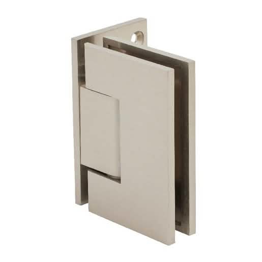 CRL Brushed Nickel Melbourne Wall Mount Offset Back Plate Hinge - Sleek and Durable Design