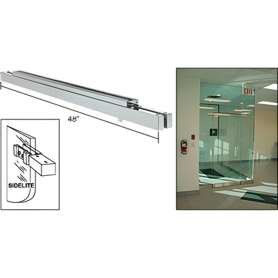 CRL 36" Brushed Stainless Glass Door Header w/ Surface Top Pivots
