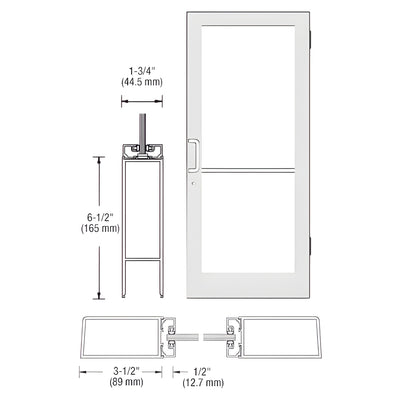 CRL-U.S. Aluminum Series 400 36x84 White KYNAR® Entrance Door