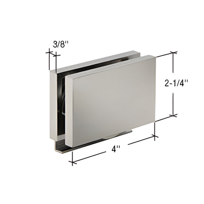 CRL Brushed Nickel Square-Corner Rollers for Essence Sliding Doors