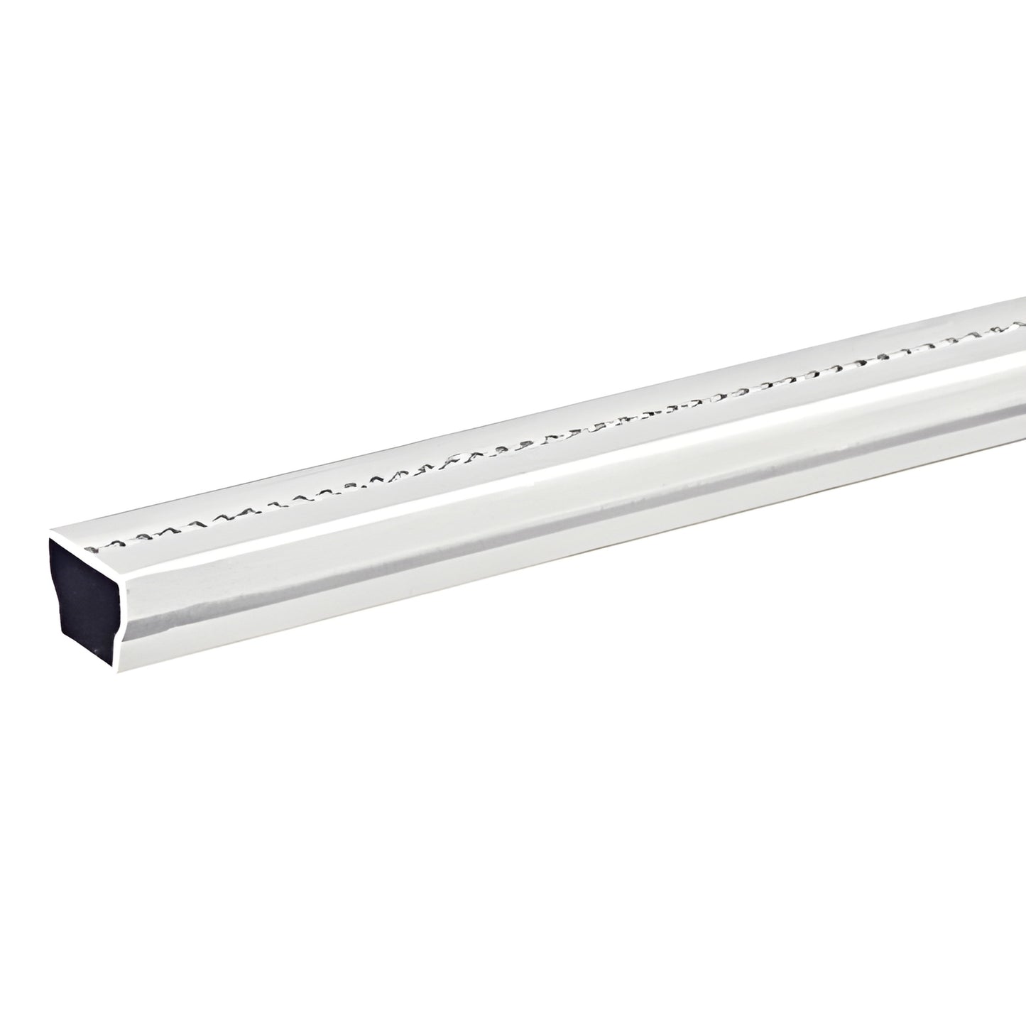 Clear anodized single-seal insulating glass spacer, laser-welded, 152mm long, 7/16" wide - SKU 3938