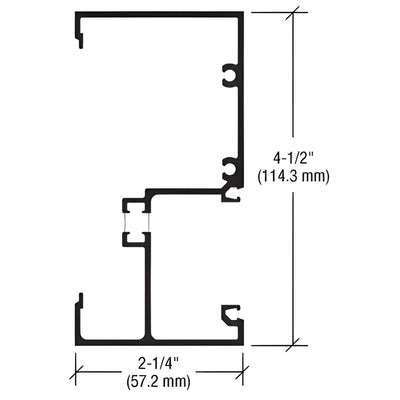CRL-U.S. Aluminum Wall Jamb 2-1/4" x 4-1/2", Thermally Improved, Custom Paint- 24'-2"