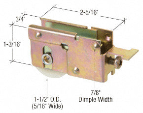 CRL 1-1/2" Nylon Sliding Glass Door Roller with 23/32" Wide Housing for Marshall Doors
