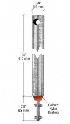CRL 24" Tubular Spiral Tilt Window Balance Red Bushing