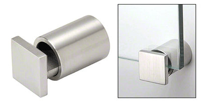 CRL 316 Brushed Stainless 1" Square Cap Adjustable Edge Grip