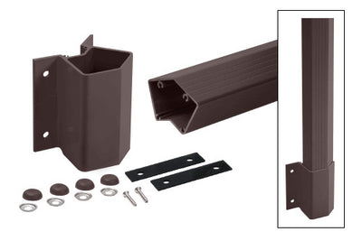 CRL 42" Matte Bronze Outside 135 Degree Fascia Mount Post Kit for 200, 300, 350, and 400 Series Rails