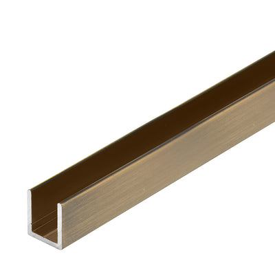 CRL Antique Brass 1/2" Fixed Panel Shower Door Deep U-Channel - 95"