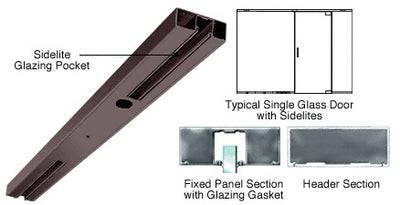 CRL Black Bronze Anodized 4" Two Pocket Sided Door Header Custom Length