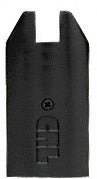 CRL Black Powder Coated End Cap for 4" Tapered 1/2" Glass Wedge-Lock® Door Rail