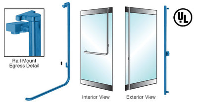 CRL-Blumcraft® Painted Right Hand Reverse Rail Mount Keyed Access "F" Exterior Top Securing Electronic Egress Control Handle