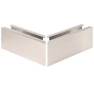 CRL Brushed Stainless 12" 90 Degree Mitered Corner Cladding for L25S Series Standard Square Base Shoe