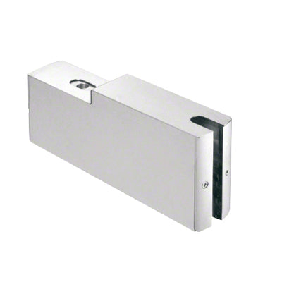 CRL Brushed Stainless 4" Square GRS Dry Glaze 9-1/2" Top Patch Gate Rail for 1/2" Glass