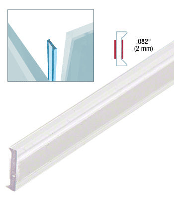 CRL Clear Copolymer Strip for Abutment Joints - 3/8" Tempered Glass