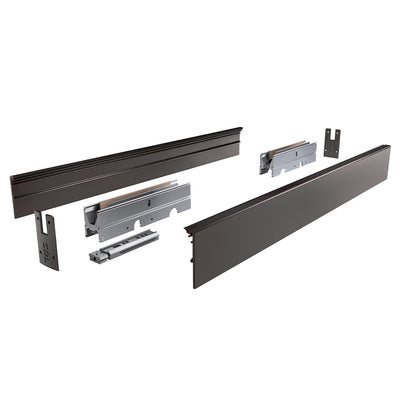 CRL DRX™ 4" Black Bronze Square Door Rail Kit