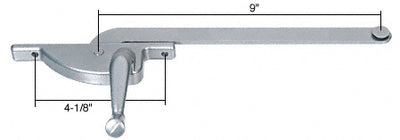 CRL Left Hand Aluminum Casement Window Operator with 9" Arm for Hope Windows