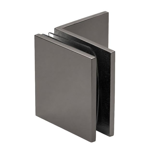 CRL Matt Gun Metal Fixed Panel Square Clamp With Large Leg